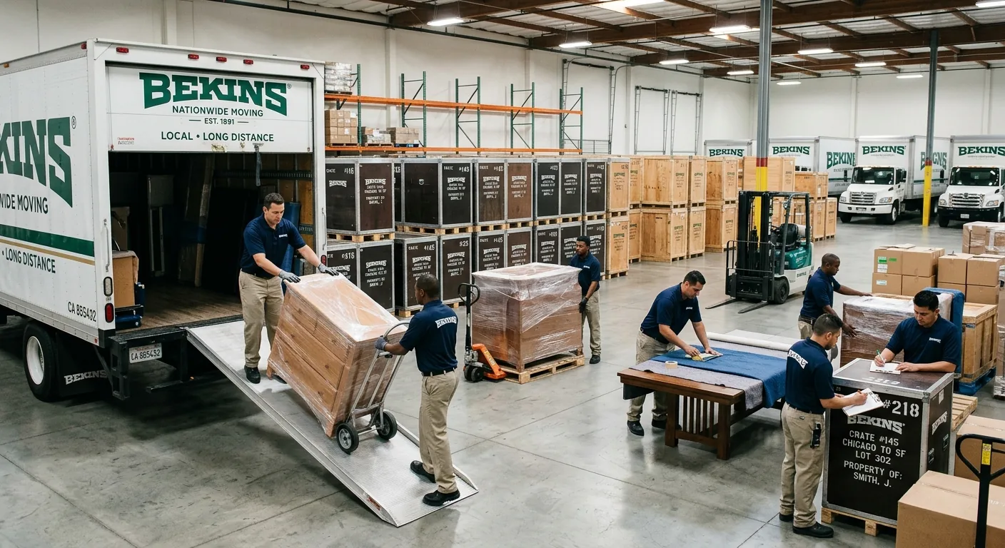 Bekins Van Lines moving crew in action